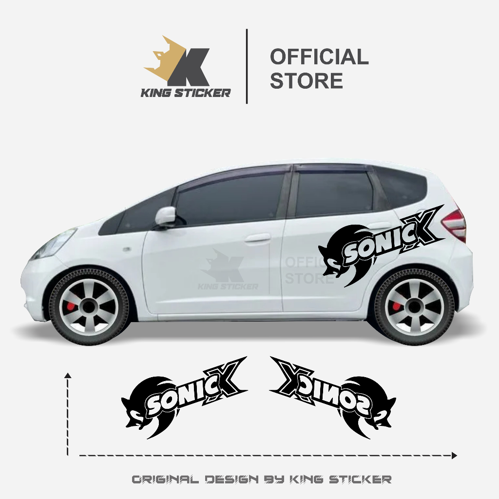 JS4 Sticker sonic stiker speed stiker anime sonic stiker mobil honda jazz stiker honda jazz ge8