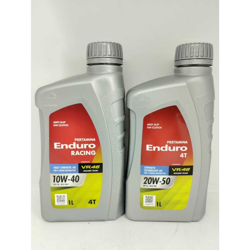 Pertamina Enduro Racing Sae 10/40 4T 1 Liter , Enduro 4T Sae 20w/50 1 Liter