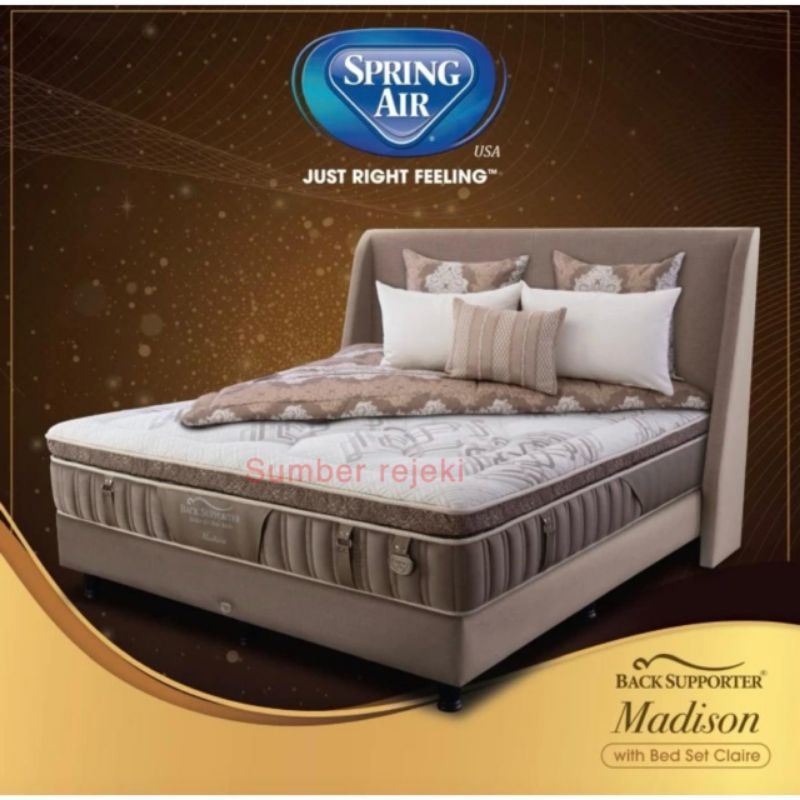 spring air madison 200 x 200 kasur springbed fullset 200 matras spring bed full set 200x200 matrass 