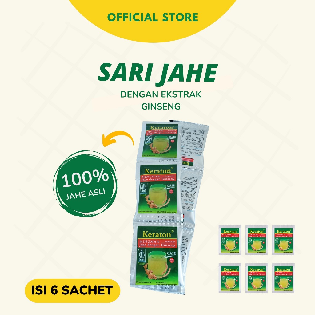 

Keraton - Sari Jahe Cair Isi 6 Sachet