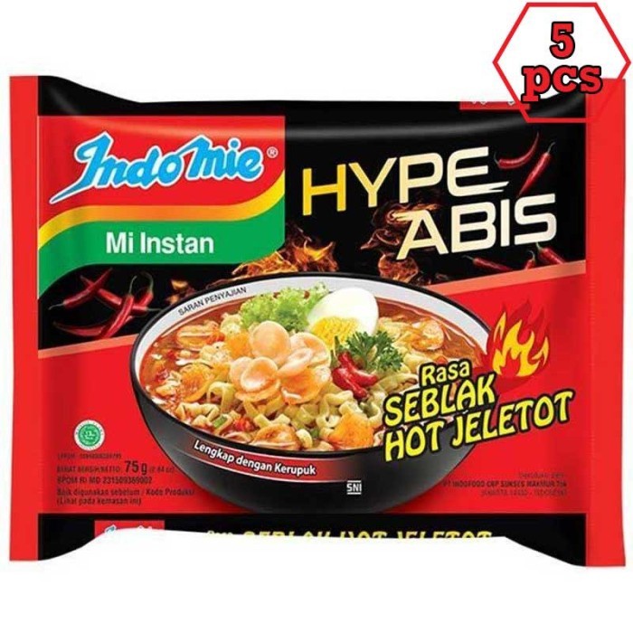 

5 PCS INDOMIE SEBLAK HOT JELETOT