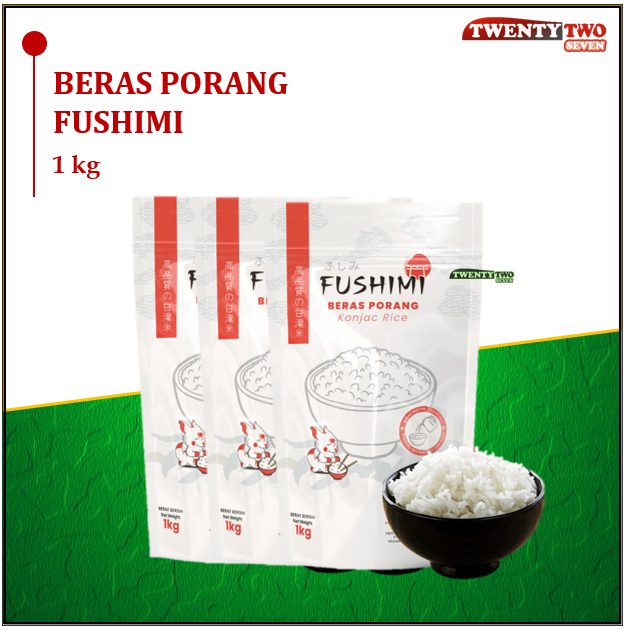 

Fushimi Beras Porang Konjac Rice Amandia Diabetes Rendah Gula Kalori Lemak Pouch 1 kg