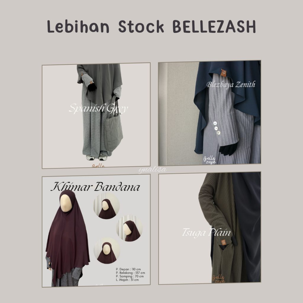 Noir Abaya, Blezbaya, Khimar Bandana by Bellezash