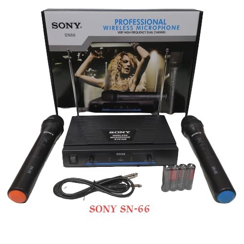 PROMO Mic SONY SN66  Wireless Double Mik / microphone tanpa kabel terlaris