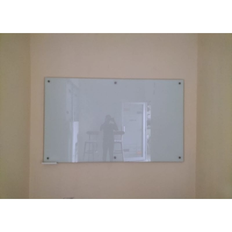 

GLASSBOARD / PAPAN TULIS KACA UKURAN 100 X 120 TEBAL 5MM TERMURAHH!!!