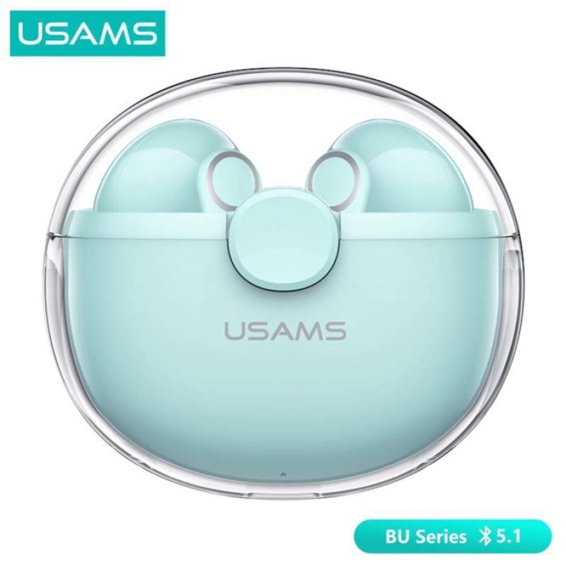 USAMS BU12 BU SERIES TWS Transparent Unique Macaron Earphone Bluetooth 5.1