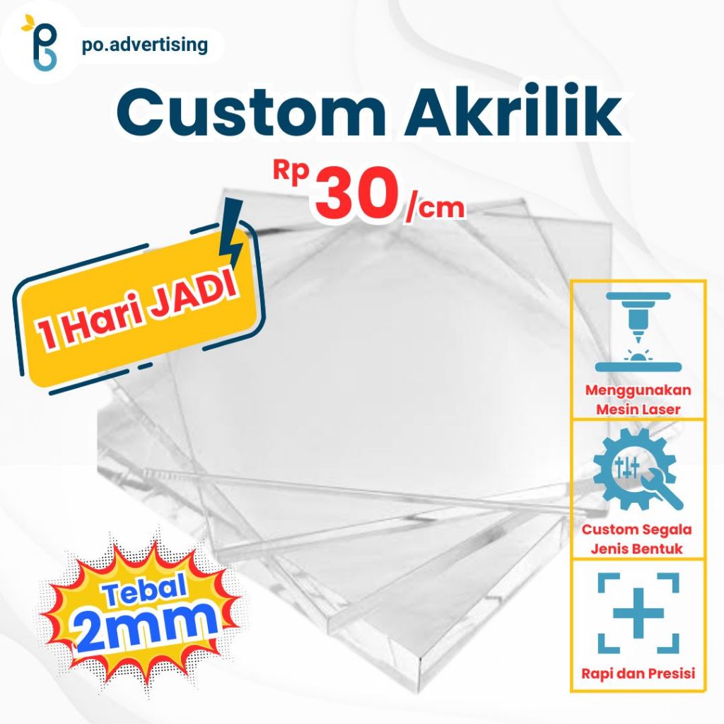 

[1 HARI JADI] Akrilik Bening 2mm Laser Cutting/Custom Akrilik/Laser Akrilik/PotonganAkrilik