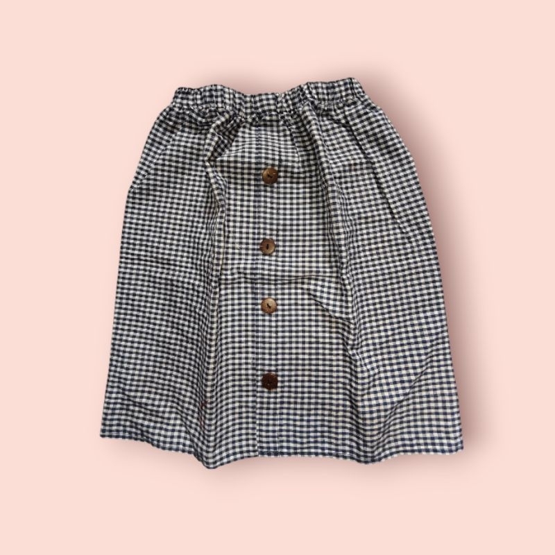 Rok anak motif kotak usia 2-5 tahun