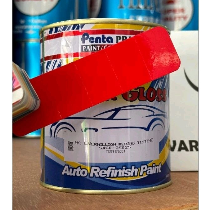 Penta Supergloss // NC 35025 L Vermillion Red 318 Tinting