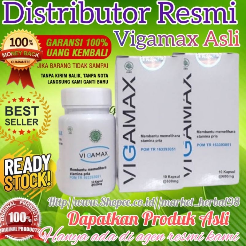 VIGAMAX ASLI VIGAMAX ORIGINAL VIGAMAX SUPLEMEN HERBAL 100% STAMINA PRIA TERBAIK