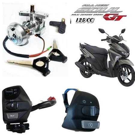 Saklar Lampu Motor Mio Soul Gt 125 Plus Kunci Kontak Dan Jok Sadel Dudukan Kunci