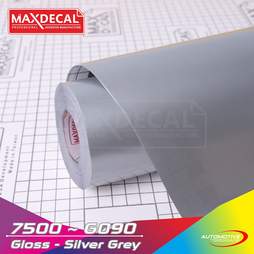 sticker skotlet MAXDECAL 090 silver grey glossy per roll