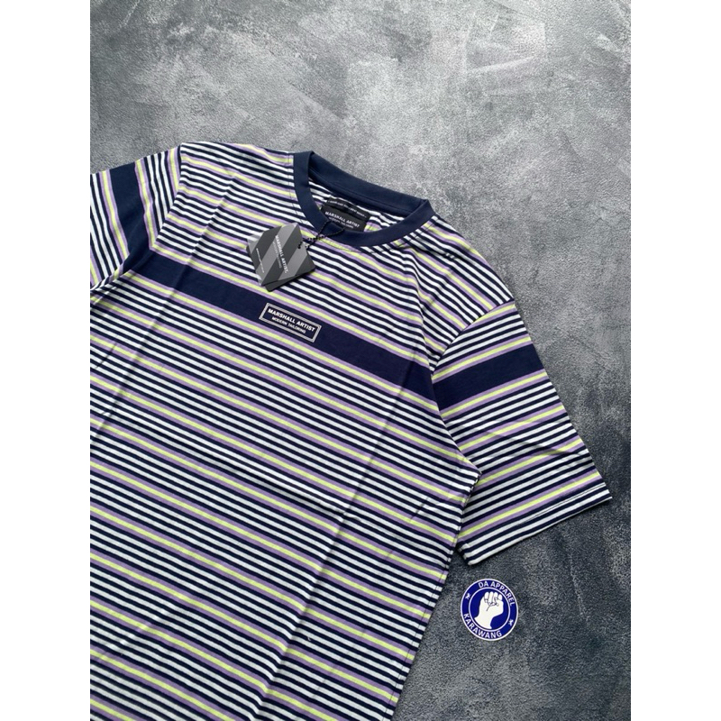 Ready stok Marshall Artist Stripes Short Sleeve Navy