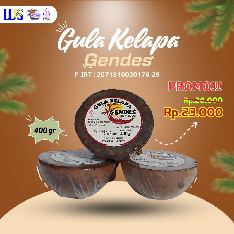 

[SPECIAL PROMO] Gula Kelapa Murni Asli Gendes