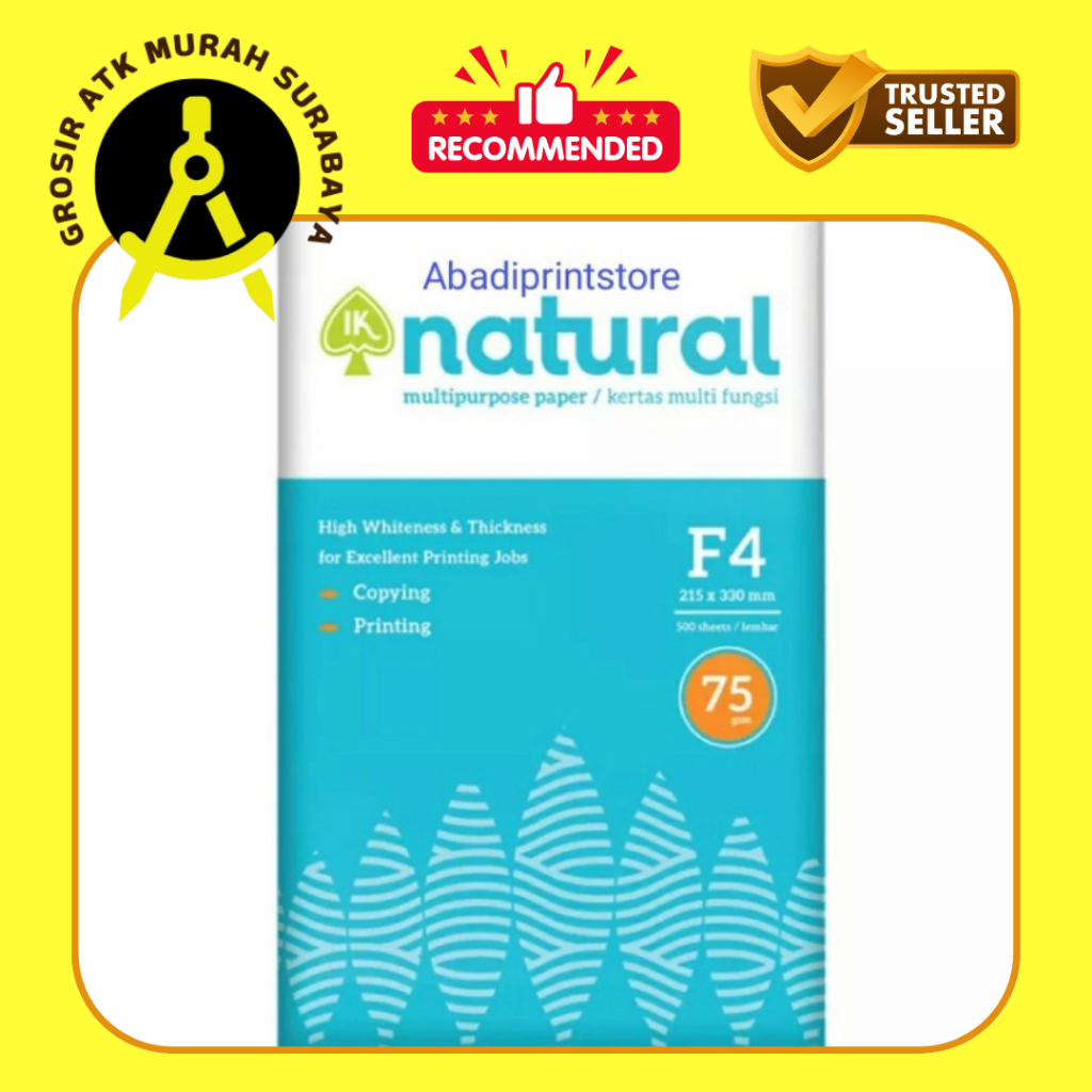 

Kertas HVS Natural Print Fotocopy F4 75 gram gsm