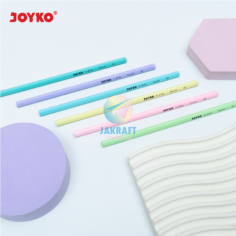 

YIN (36 Pcs) Pensil Tulis 2B Warna Warni Pastel JOYKO P-8130 Souvenir Ultah Ulang Tahun Wedding