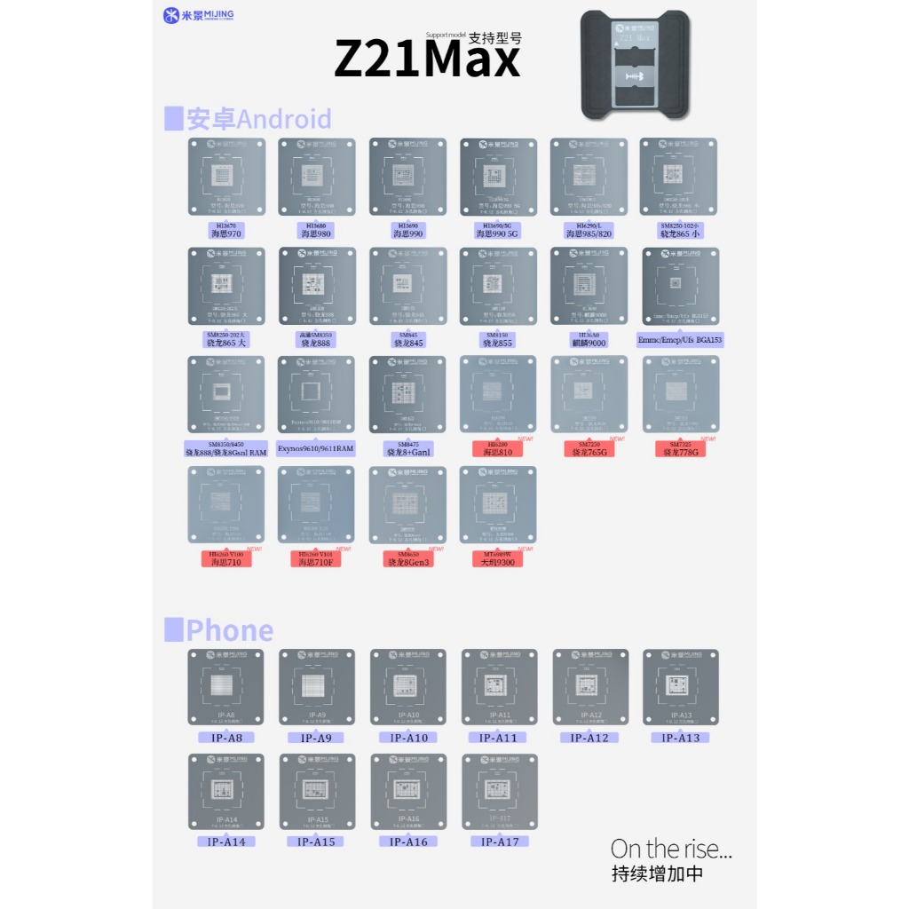 CETAKAN IC CPU MIJING KZT Z21 MAX FOR IPHONE ANDROID ORIGINAL