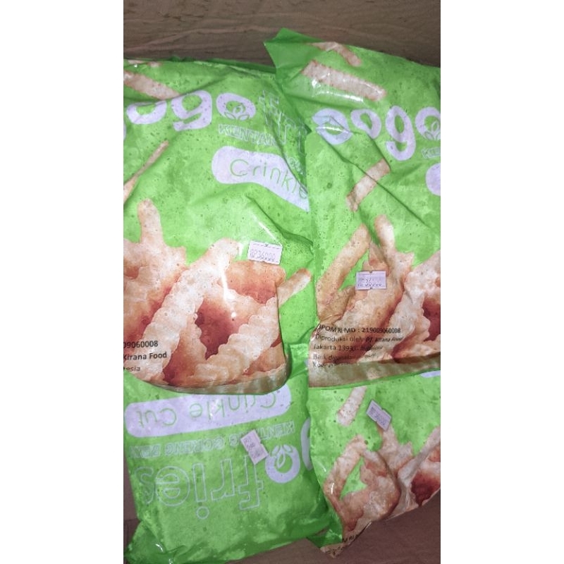 

Berkah Frozen #Kentang Goreng Gogo Fries crincklecut 1 kg