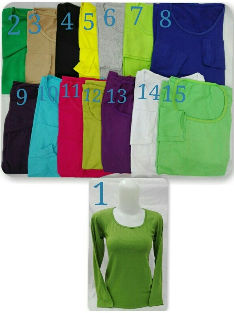 Kaos Polos Panjang Wanita / Kaos Panjang Polos Wanita / Atasan Kaos Wanita Lengan Panjang