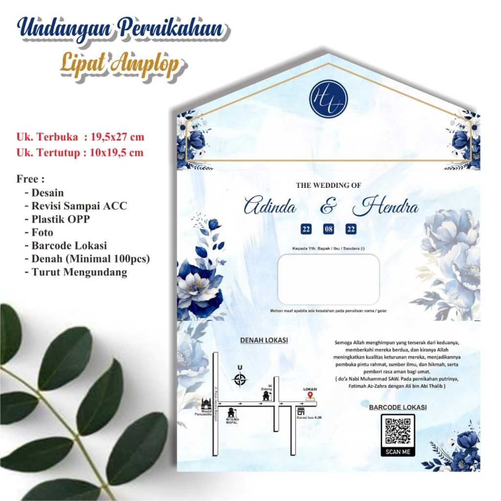 Undangan Pernikahan Lipat Amplop