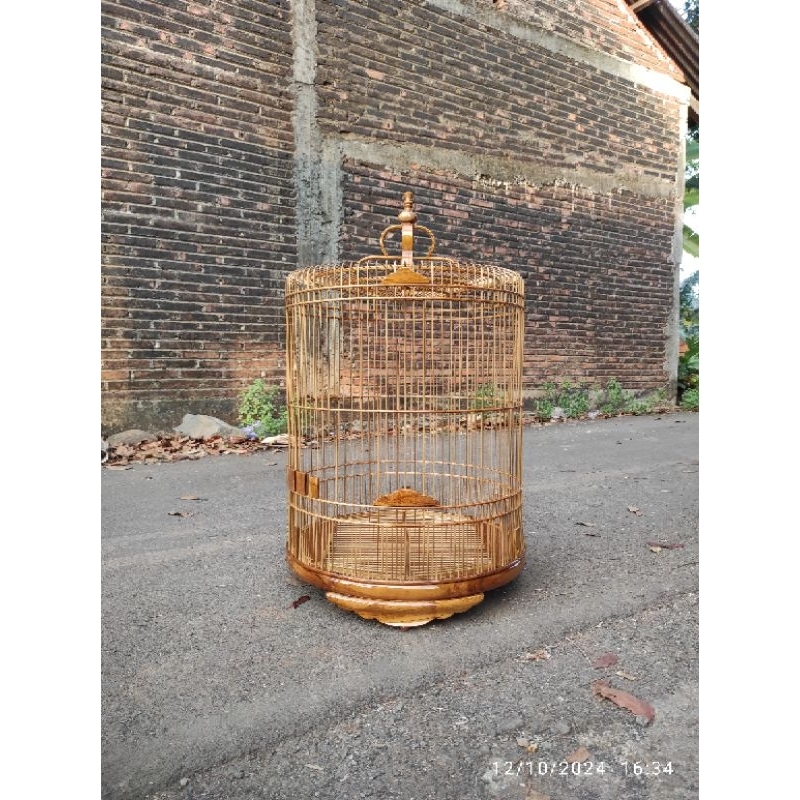 SANGKAR BURUNG MURAI CEPER No.2 KAYU JATI