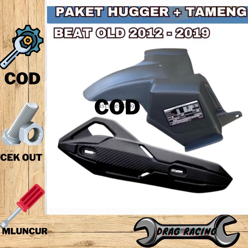 HUGGER BEAT FI ESP POP STREET+TAMENG KNALPOT ALL BEAT 2012-2019 PAKET HUGGER AIRBLADE BEAT