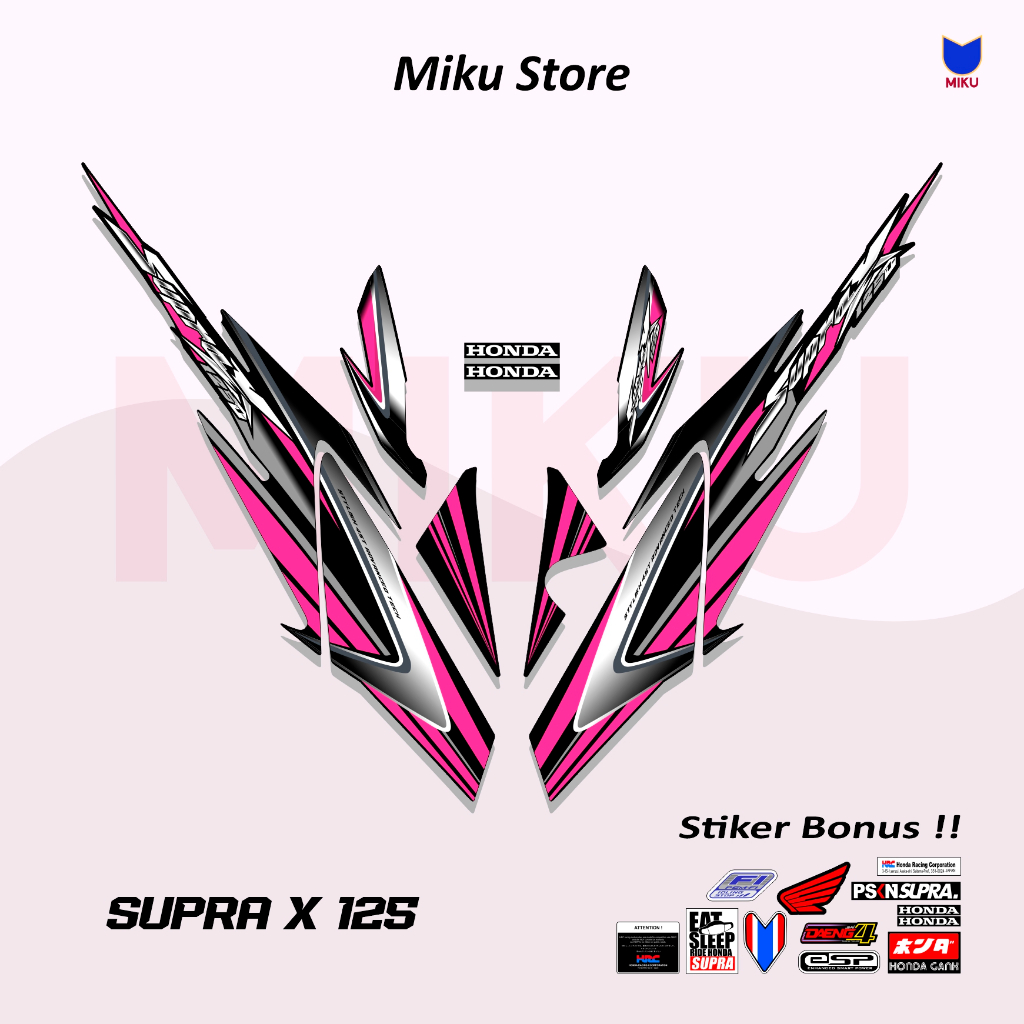STRIPING STIKER STICKER SP97D MOTOR HONDA SUPRA X 125 OLD 2005 2006 VARIASI MOTIF LINE RACING