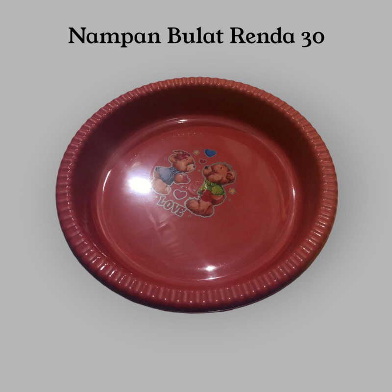 nampan bulat renda / nampan bulat plastik / nampan plastik / nampan