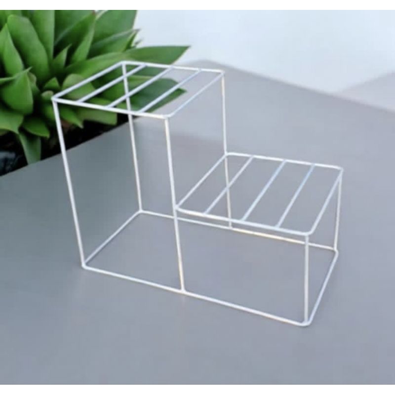 Standing Pot Susun 2 Kotak/Rak Tanaman Model Mewah/Dudukan Rak Pot Bunga