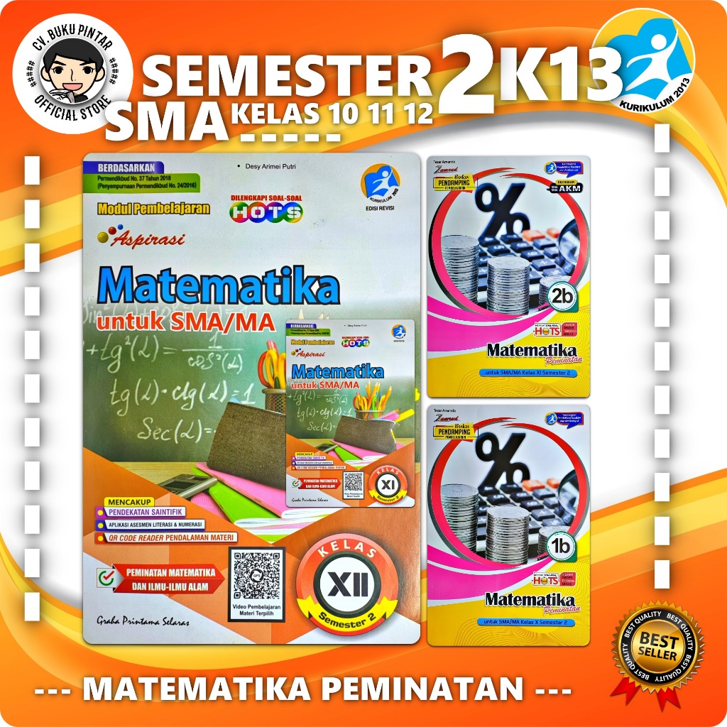 LKS MATEMATIKA PEMINATAN MINAT SMA/ MA KELAS 10 11 12 SEMESTER 2 K13 BARU | Zamrud PUTRA NUGRAHA ASP