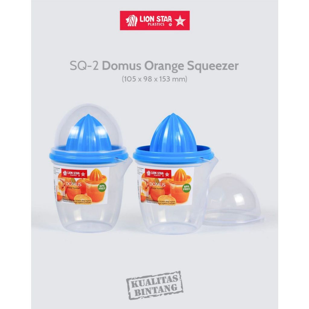 PERASAN JERUK PLASTIK LION STAR DOMUS ORANGE SQUEEZER SQ-2