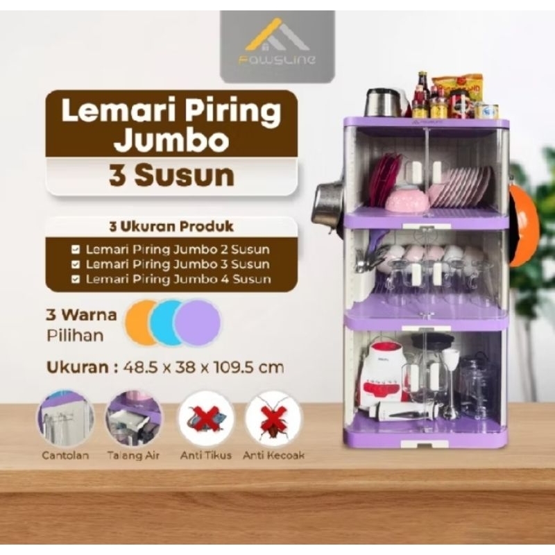 Lemari Piring Fawsline /Rak Piring Tempat Sendok