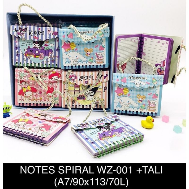 

Memo spiral diary ring ada tentengan tali