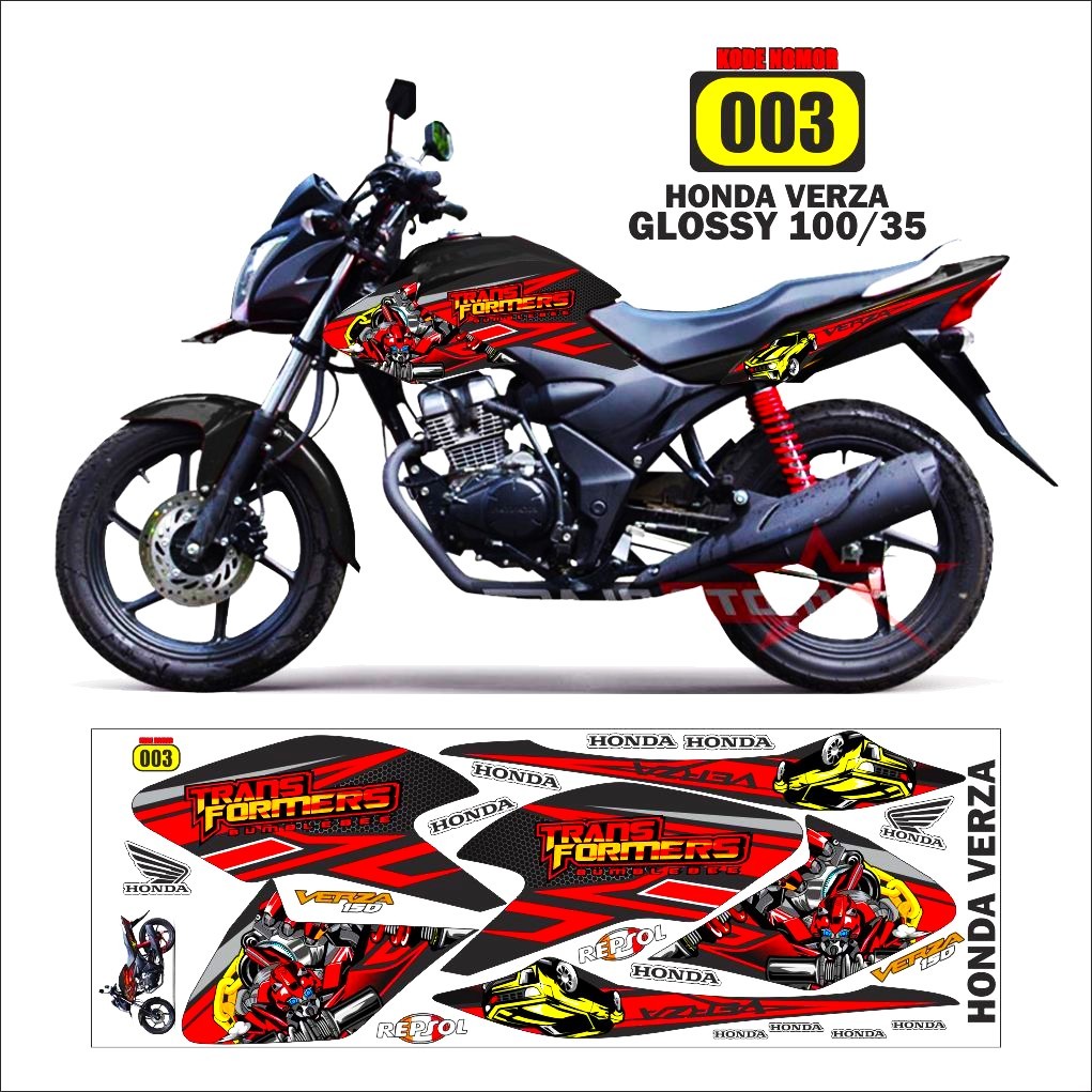 stiker body honda verza lama striping verza 150 transformers stiker motor verza