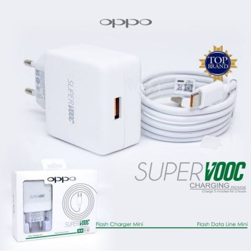 Charger Oppo tipe c original 100% super vooc