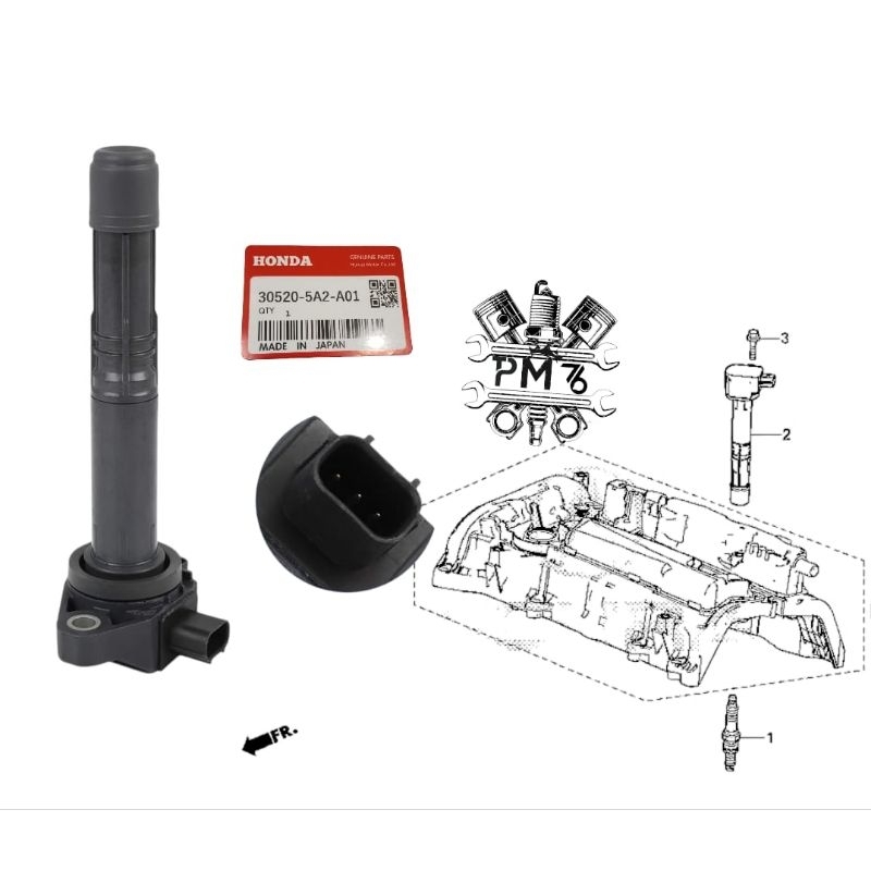 KOIL COIL IGNITION PENGAPIAN UNTUK MOBIL HONDA ACCORD CR2 TAHUN 2013 2014 2015 2016