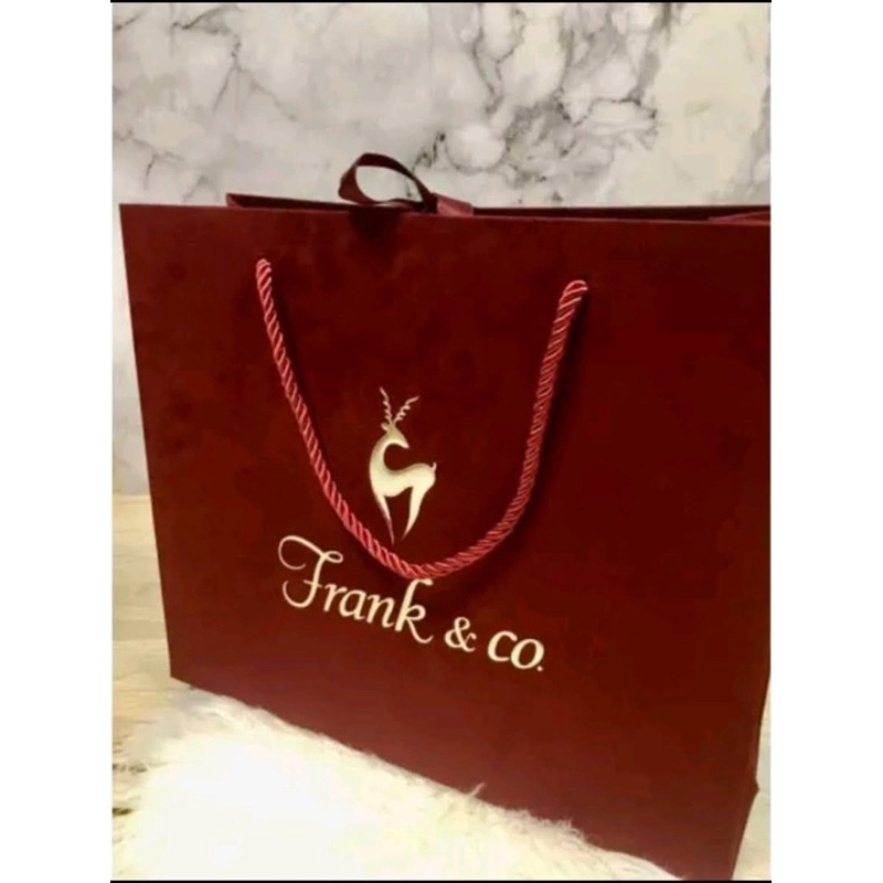 

PAPPERBAG FRANK & CO SIZE LARGE BAHAN VELVET NEW DAN ASLI