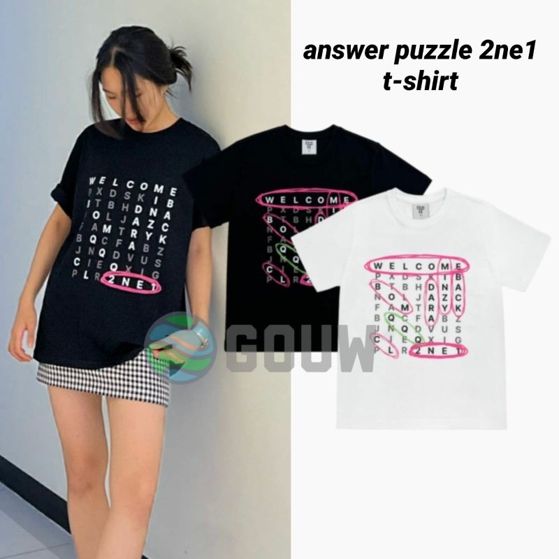 TSHIRT 2NE1 PUZZLE TEE MERCH KONSER WELCOME BACK ASIA TOUR CONCERT 2024 KPOP FANS BLACKJACKS IDOL OU