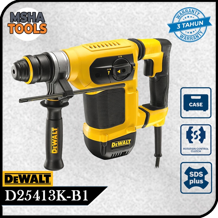 Dewalt Bor Bobok Listrik / Rotary Hammer 1000Watt 32mm Dewalt D25413K