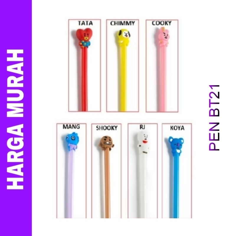

Pena BT21 Cute Black Ink Gel 0,5mm (Tata, Chimmy, Cooky, Mang, Shooky, RJ, Koya)