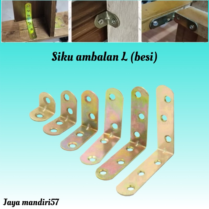 Siku Rak Verseng / Plat Siku L Besi 4x4 cm 6x6 cm