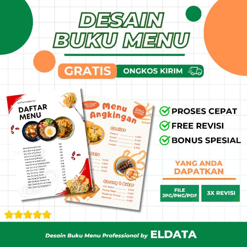 Desain Menu Makanan dan Minuman |  Jasa Desain Daftar Menu | Desain Buku Menu