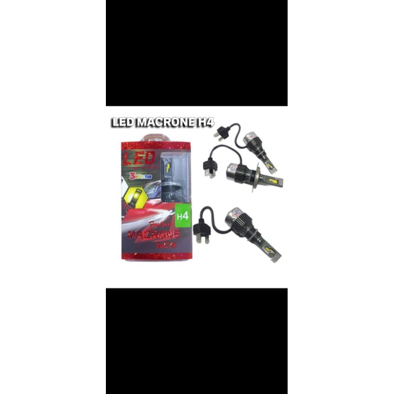 LED macrone mc 6  h4 3 warna bola lampu besar untuk mobil / lampu LED / lampu besar / lampu variasi 
