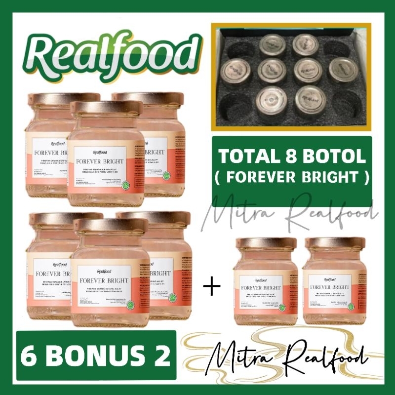 

Realfood Forever Bright ( 6 Bonus 2 ) Minuman Sarang Burung Walet