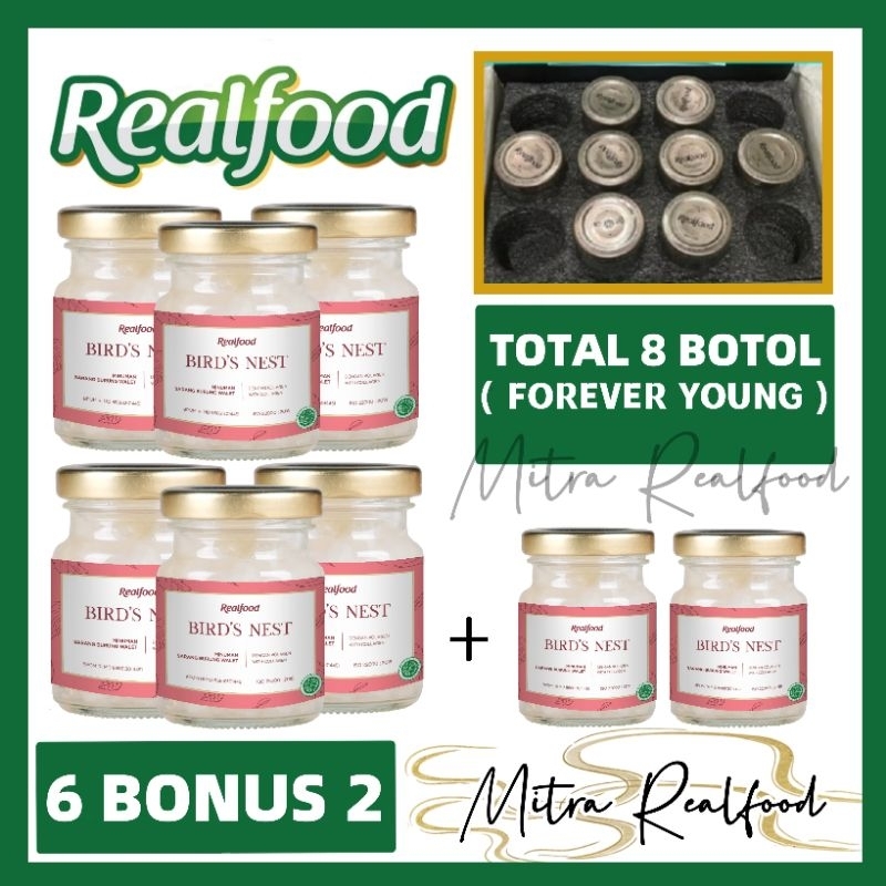 

Realfood Forever Young ( 6 Bonus 2 ) Minuman Sarang Burung Walet