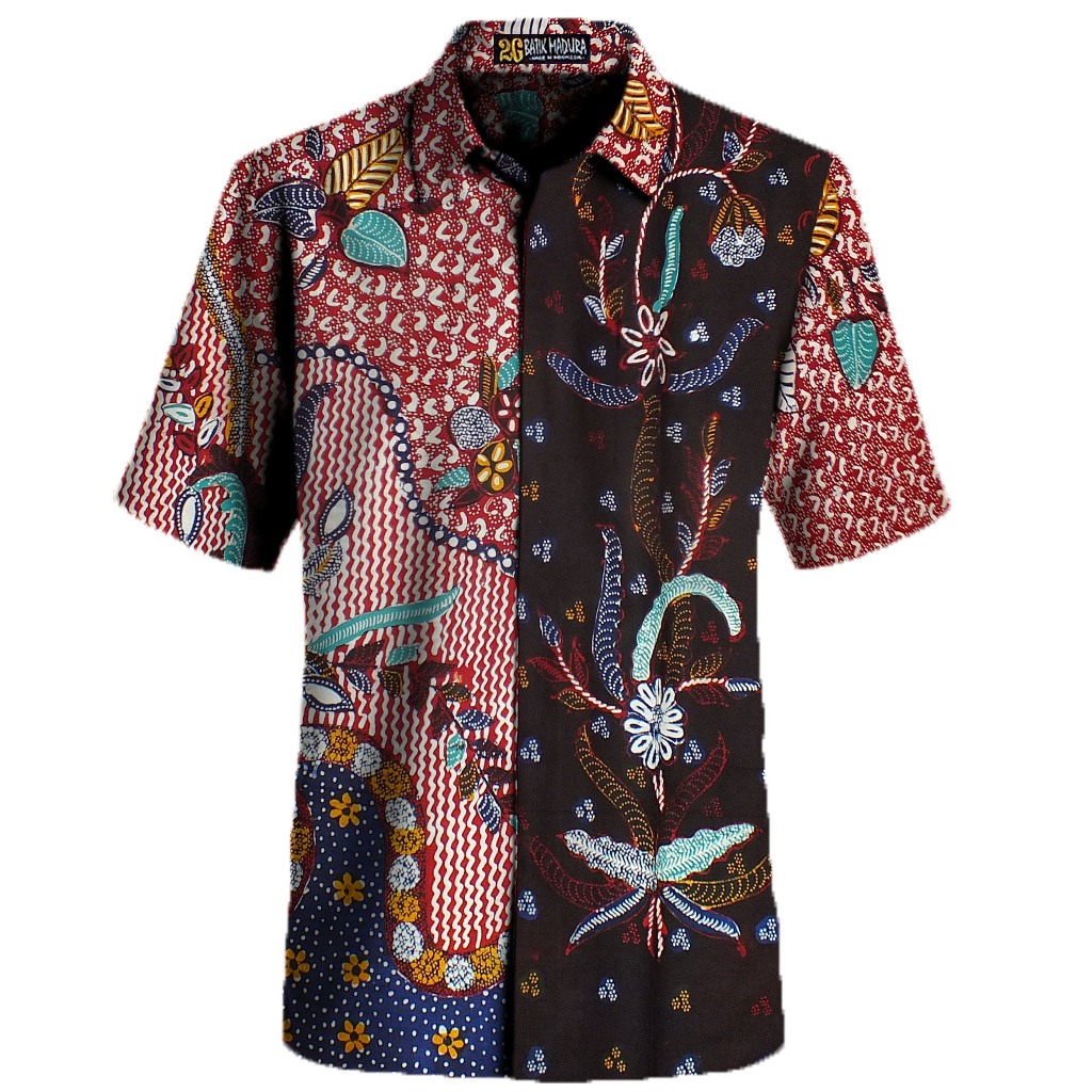 Kemeja Batik Tulis Madura Baju Batik Pria Lengan Pendek F781