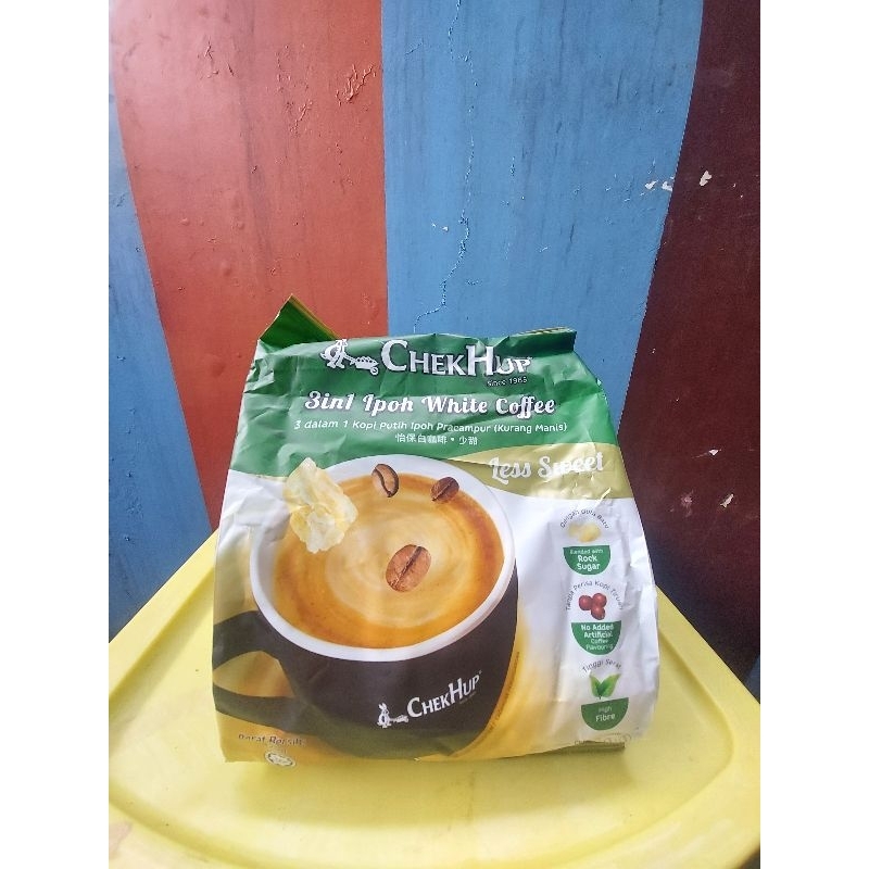 

Chek Hup White Coffee Less Sweet (12x35gr) ChekHup White Coffee Less Sweet Kurang Manis 3in1 Kopi Putih Ipoh Pracampur