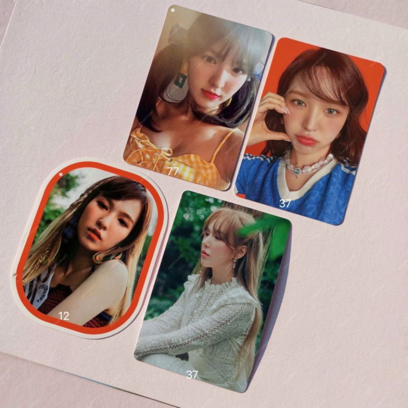 [ RED VELVET OFFICIAL PHOTOCARD ]WENDY SUMMER MAGIC KUNING PIG TAILS BIRTHDAY CAKE HEARTCHEEK RED SU