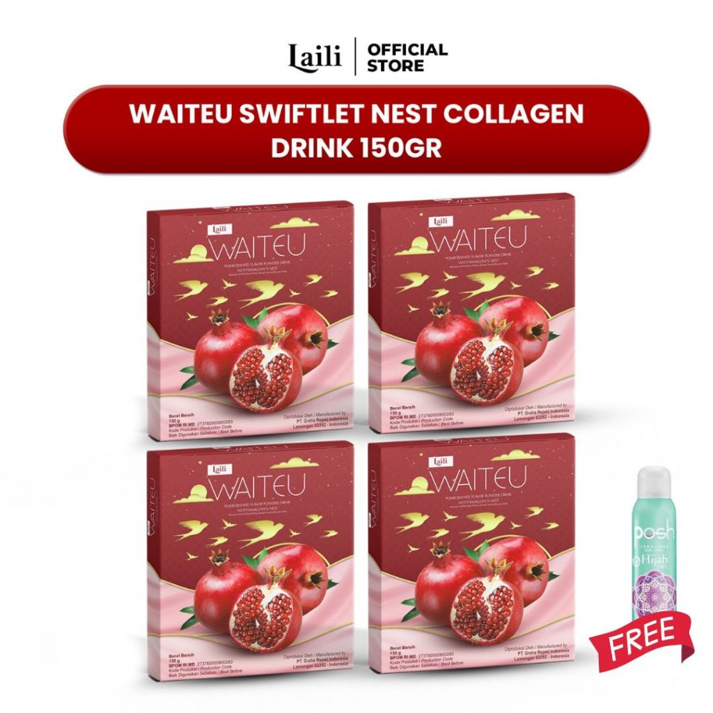Laili Waiteu sarang burung walet paket 4 box lebih hemat (SP)
