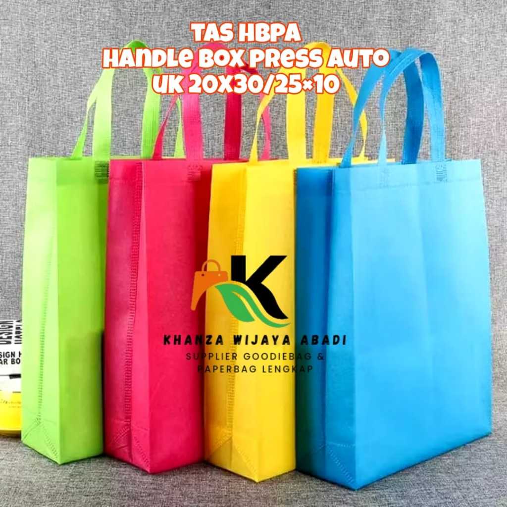 

Tas Spunbond Handle box press 20x25x10 HBPA / Tas Box / Harga Kodian